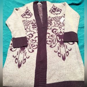 DISNEY PARKS HAUNTED MANSION WALLPAPER DUSTER CARDIGAN